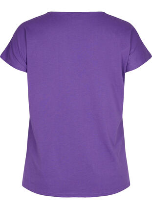 T-shirt met mix van katoen, Ultra Violet, Packshot image number 1