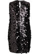 Robe courte à sequins, Noir, Packshot image number 1
