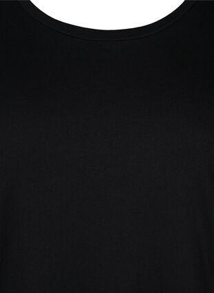 Robe t-shirt en coton à manches 2/4, Black, Packshot image number 2