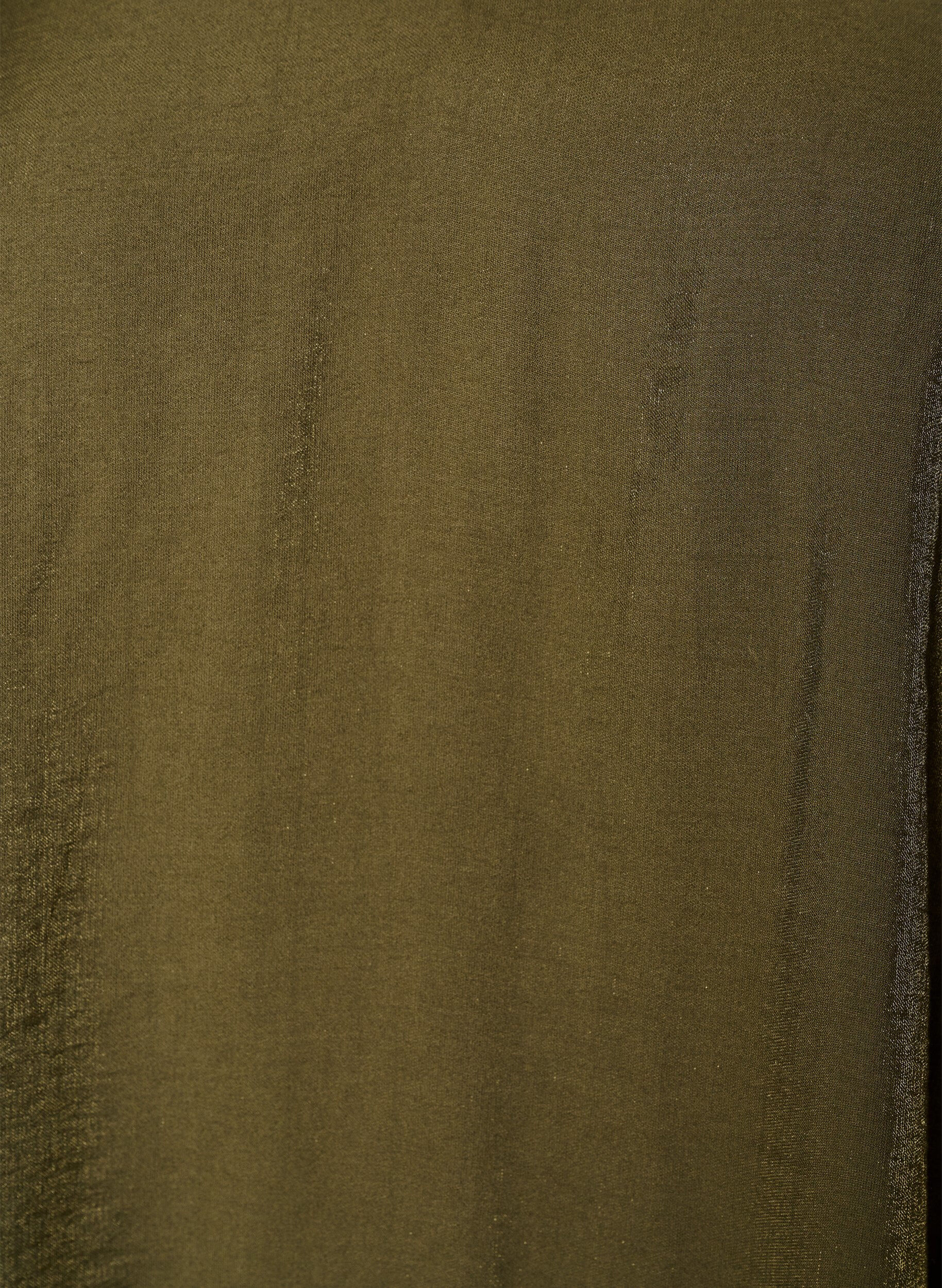ZizziGlanzende tuniek met V-hals en 3/4 mouwen, Groen, Packshot image number 2