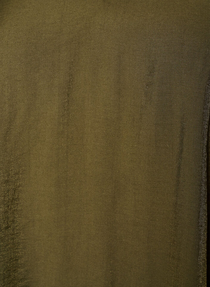 Glanzende tuniek met V-hals en 3/4 mouwen, Groen, Packshot image number 2