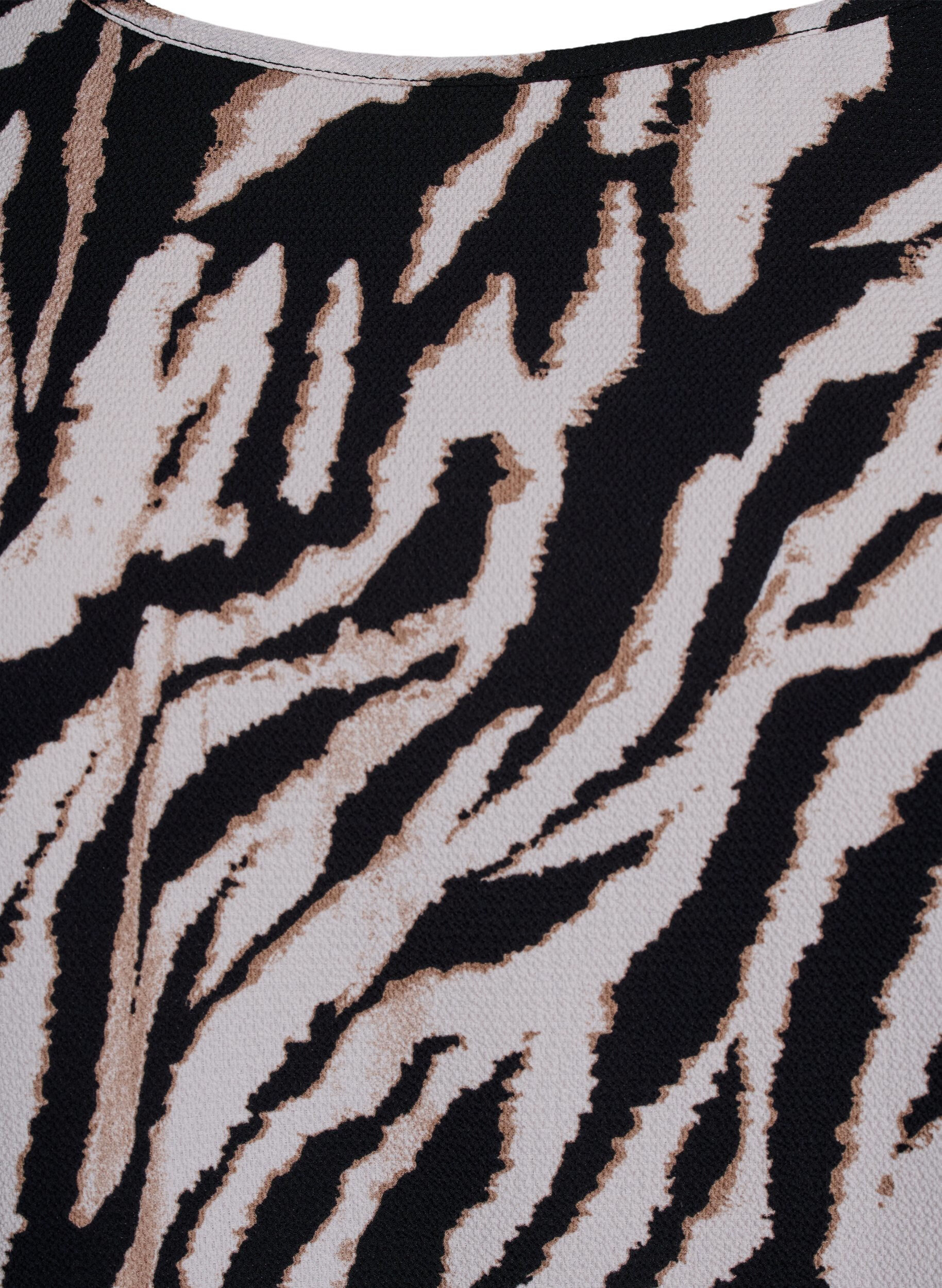 ZizziJurk met print en korte mouwen, Zwart, Packshot image number 2