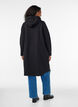 Robe sweat &agrave; capuche avec poches, Noir, Model image number 1