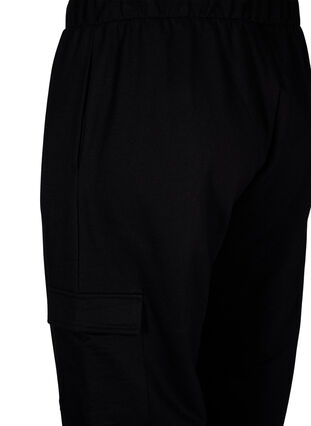 Pantalon de survêtement avec poches cargo, Black, Packshot image number 3