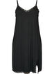 Nuisette en viscose avec dentelle et fentes, Noir, Packshot image number 0