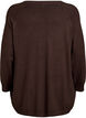 Gebreide blouse met knoopsluiting aan de zijkant, Bruin, Packshot image number 1