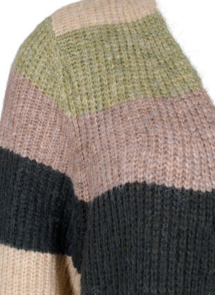 Cardigan long en tricot côtelé à rayures, Forest Night Comb, Packshot image number 2