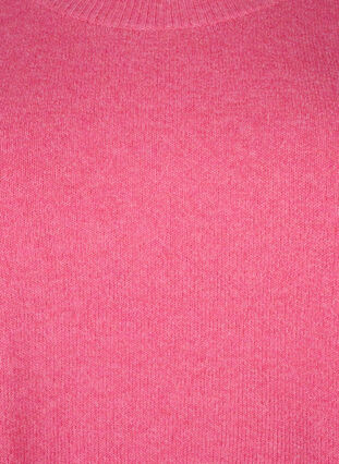 Pull en tricot avec des boutons, Hot Pink White Mel., Packshot image number 2