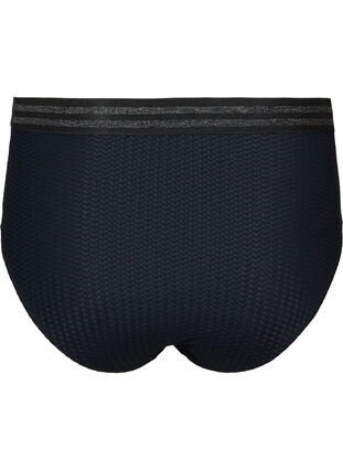 Bas de bikini taille haute à paillettes, Black, Packshot image number 1