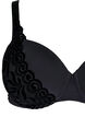 Soutien-gorge moulé avec motif en velours, Noir, Packshot image number 2