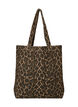 Sac &agrave; commissions Denim &agrave; imprim&eacute; l&eacute;opard, Marron, Packshot image number 1