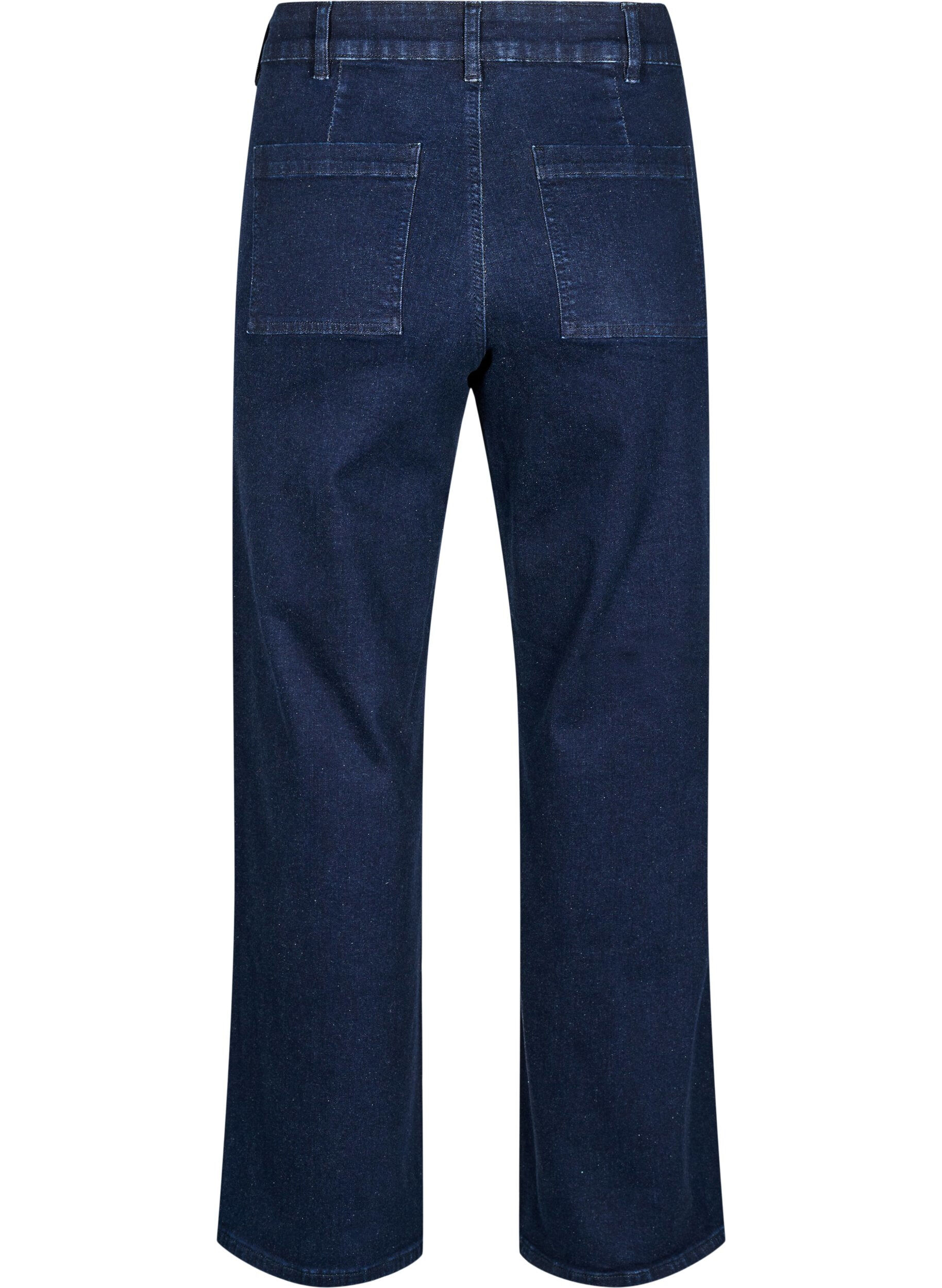 ZizziJean large taille haute, Bleu, Packshot image number 1