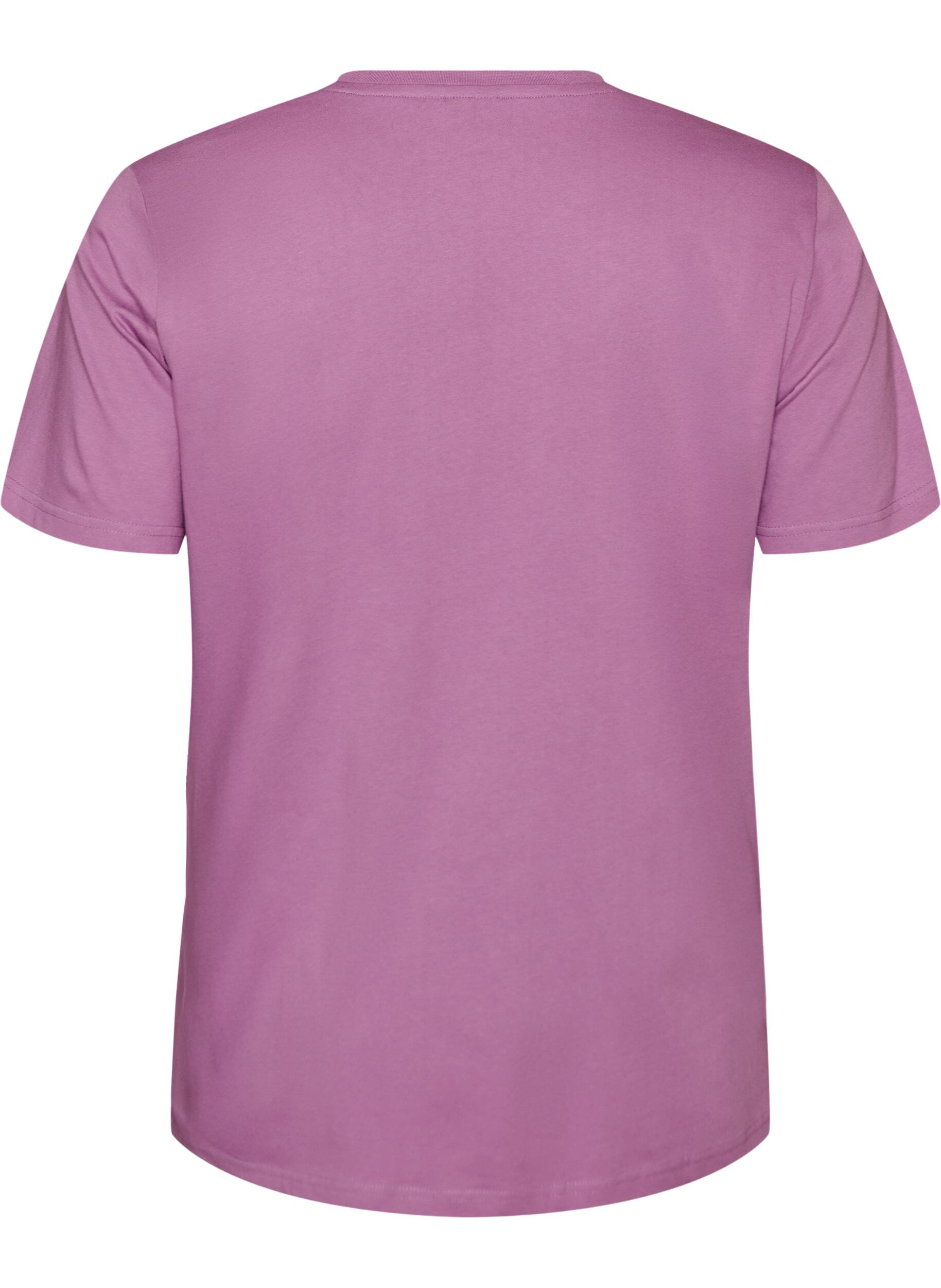 ZizziT-shirt en coton biologique avec broderie ajour&eacute;e, Violet, Packshot image number 1
