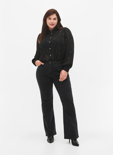 Jeans bootcut Ellen à taille haute, Grey Denim, Model image number 0