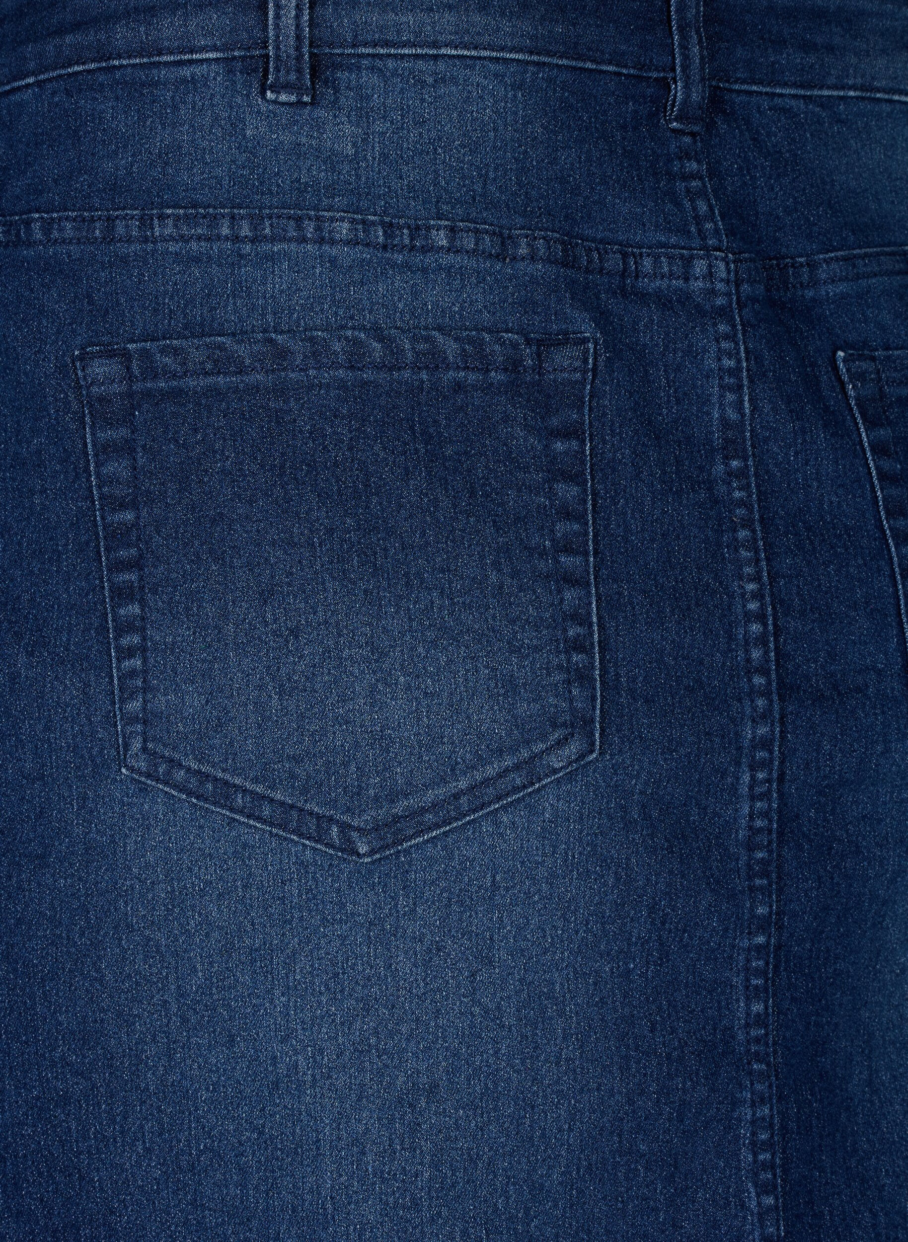 ZizziFLASH - Denim rok met knoopsluiting, Blauw, Packshot image number 3