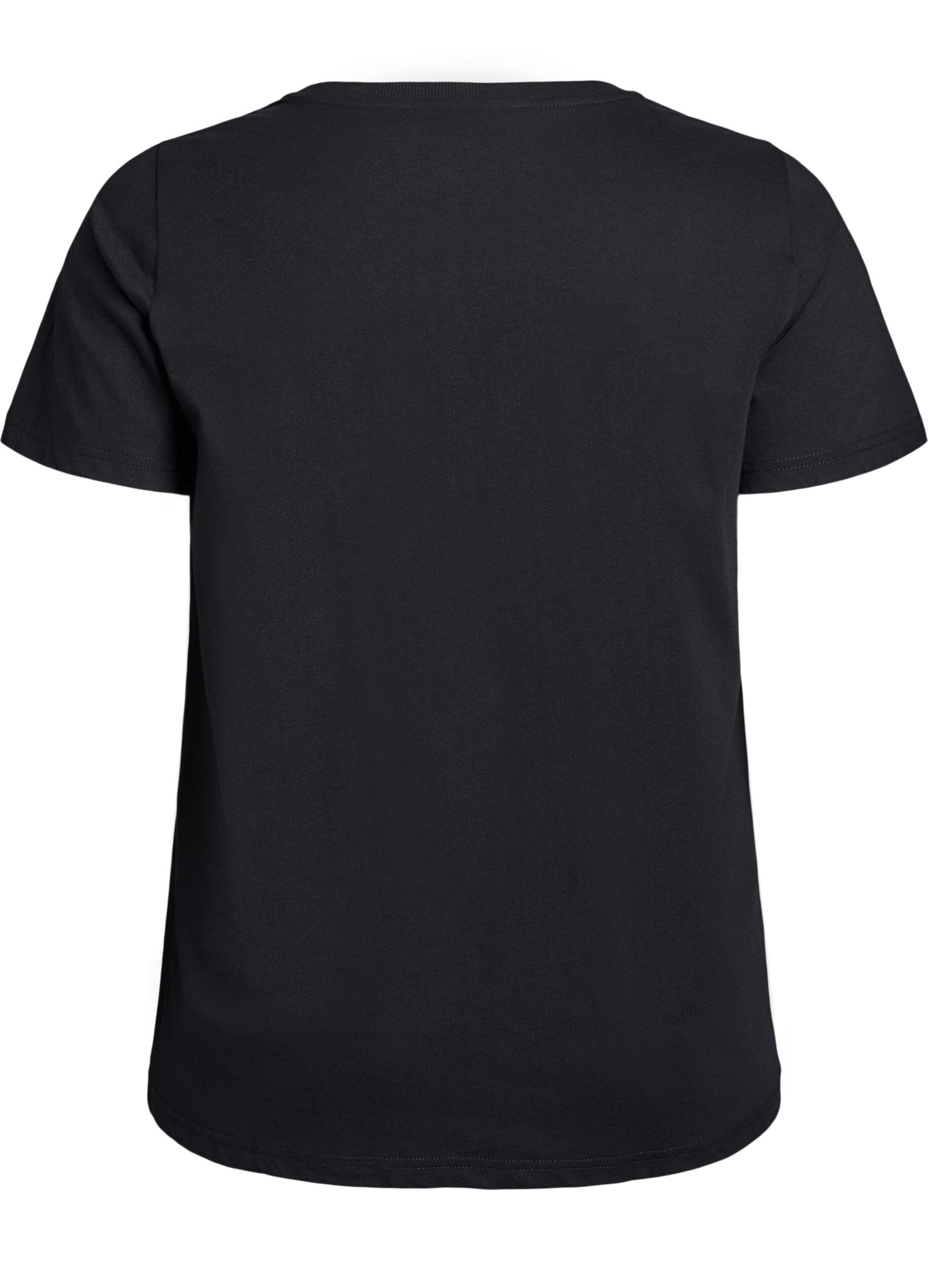 ZizziT-shirt de No&euml;l en coton bio, Noir, Packshot image number 1
