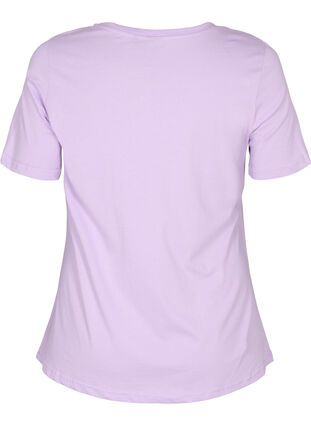 T-shirt en coton à manches courtes avec imprimé, Lavendula LOVE, Packshot image number 1