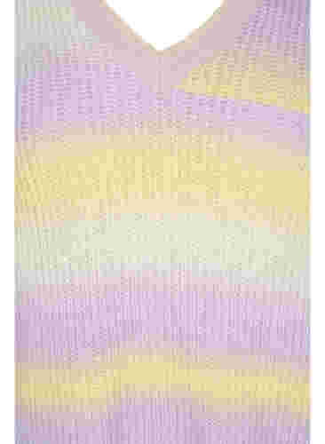 Blouse en maille avec col en V, Lavender Comb., Packshot image number 2