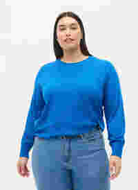 Pull en tricot de couleur unie avec nervures, Skydiver Mel., Model