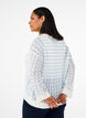 Losse pasvorm gebreide blouse met een golvend patroon, Cloud Dancer Comb, Model image number 1