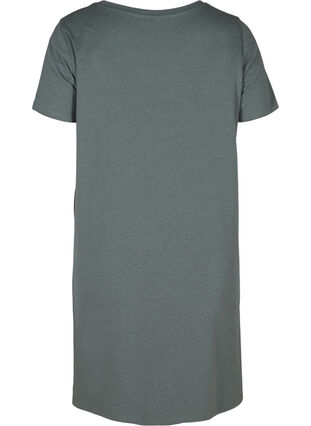 Chemise de nuit à manches courtes en coton mélangé, Balsam Green Mélange, Packshot image number 1