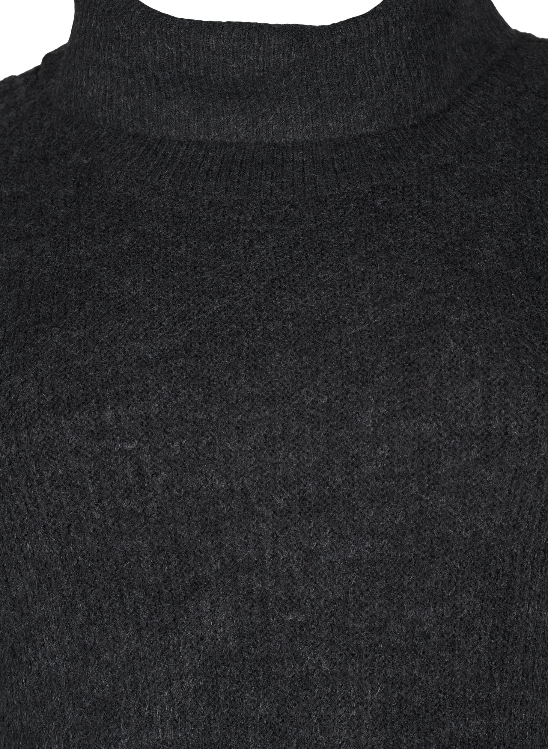 ZizziGebreide jurk met col, Grijs, Packshot image number 2