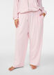 Losse velourbroek met high waist en zakken, Roze, Model image number 1