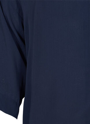 Viscose blouse met 3/4 mouwen, Navy Blazer, Packshot image number 3