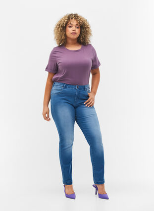 T-shirt en coton basique, Vintage Violet, Model image number 2