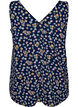 Top met print en V-hals, Blauw, Packshot image number 1