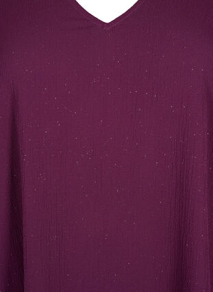 FLASH - Glitterjurk met lange mouwen, Purple w. Silver, Packshot image number 2