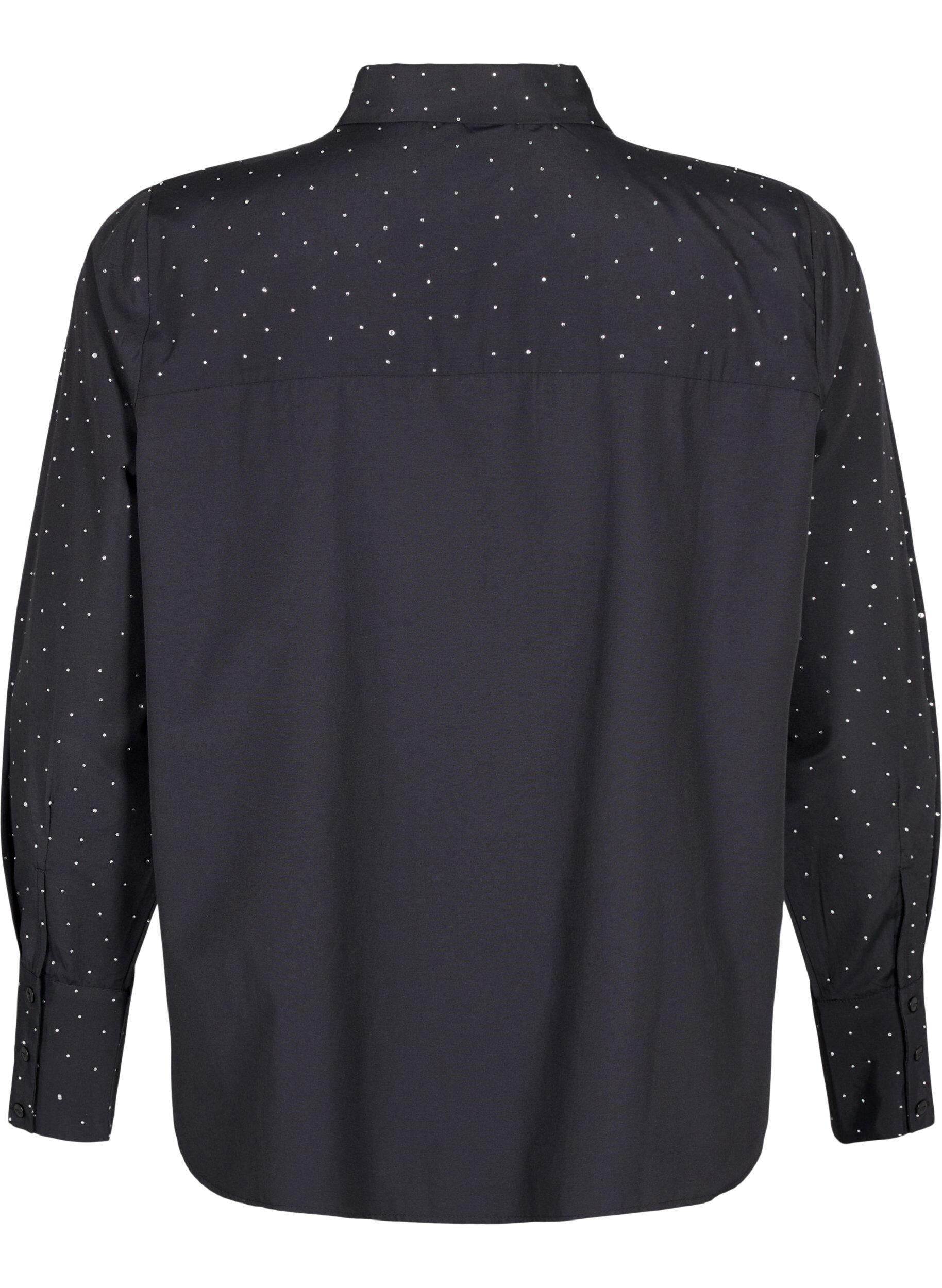 ZizziShirt met strassteentjes, Black, Packshot image number 1