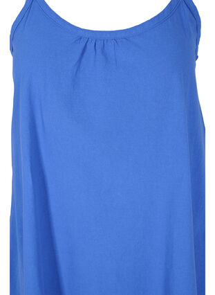 Katoenen jurk met dunne bandjes en a-lijn, Dazzling Blue, Packshot image number 2