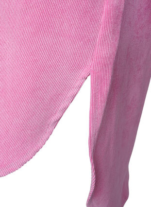 Fluwelen jurk met 3/4 mouwen en knopen, Begonia Pink, Packshot image number 3
