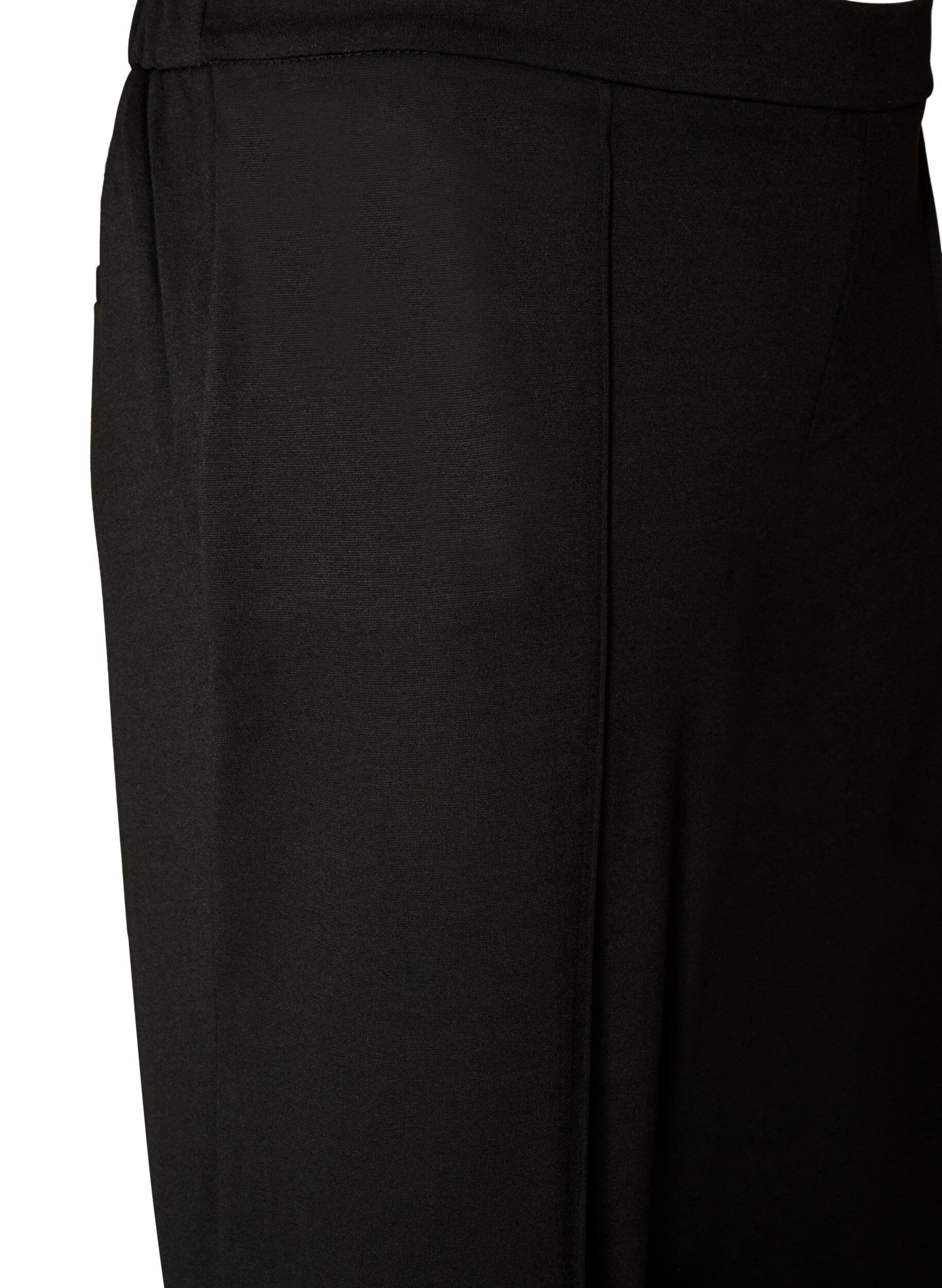 ZizziPantalon ample en jersey taille haute, Noir, Packshot image number 2
