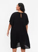 Jurk van viscose met korte mouwen, Black, Model image number 1