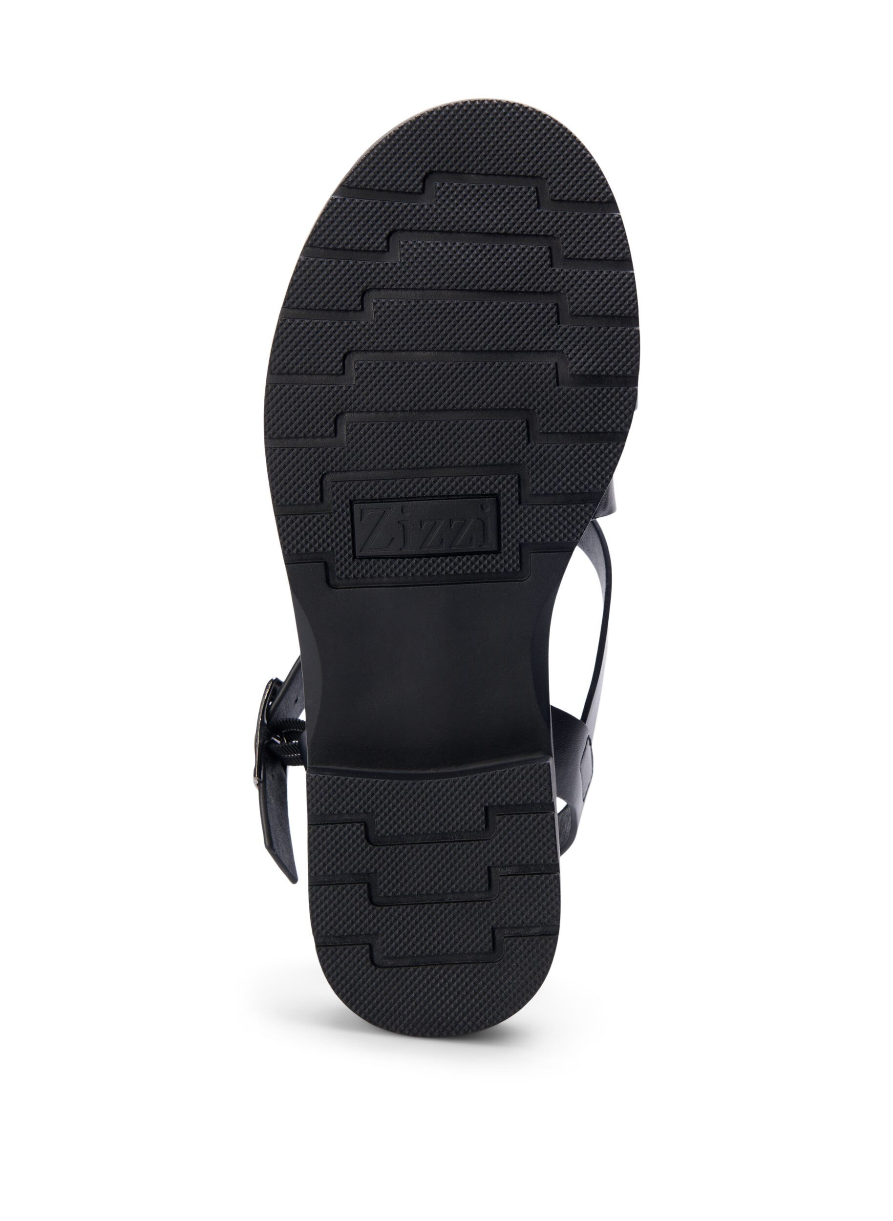 ZizziLeren zomersandalen met een brede pasvorm, Black, Packshot image number 5