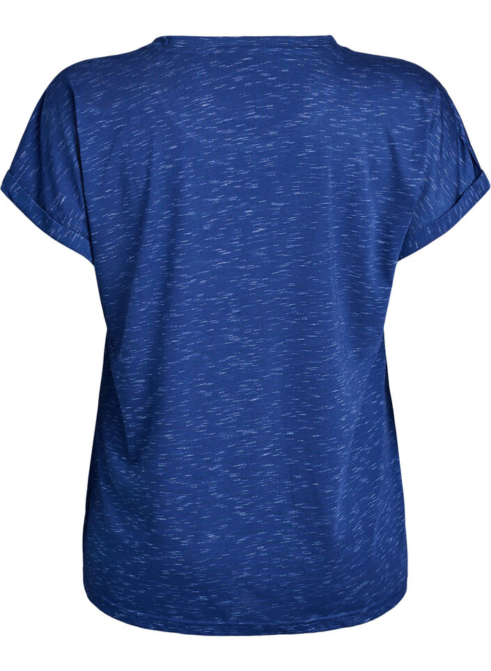 Los workout T-shirt met korte mouwen, Blauw, Packshot image number 1