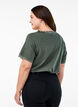 T-shirt met kanten rand, Groen, Model image number 2