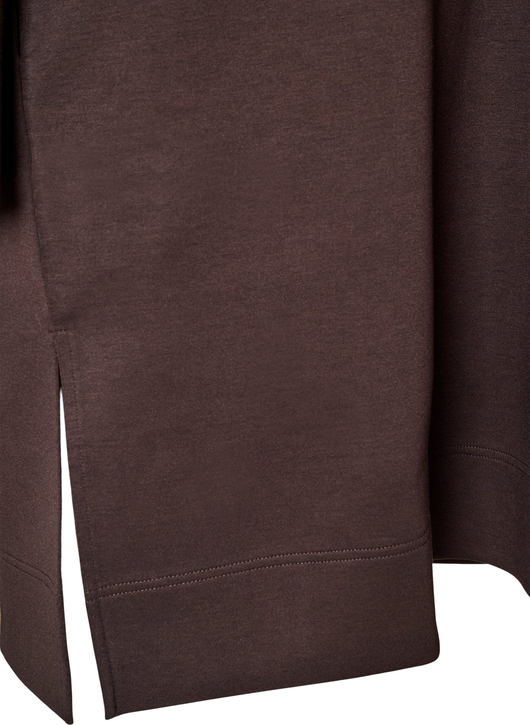 ZizziRobe-sweat sportive avec col montant et fermeture zipp&eacute;e, Marron, Packshot image number 3