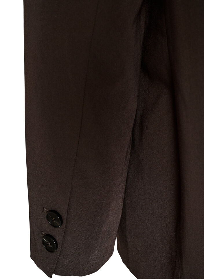 Pantalon de tailleur taille haute avec plis marqu&eacute;s, Marron, Packshot image number 4