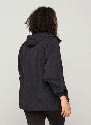 Veste de sport avec capuche et fermeture éclair, Black, Model image number 1
