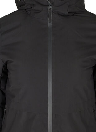 Winterjas met verstelbare taille, Black, Packshot image number 2