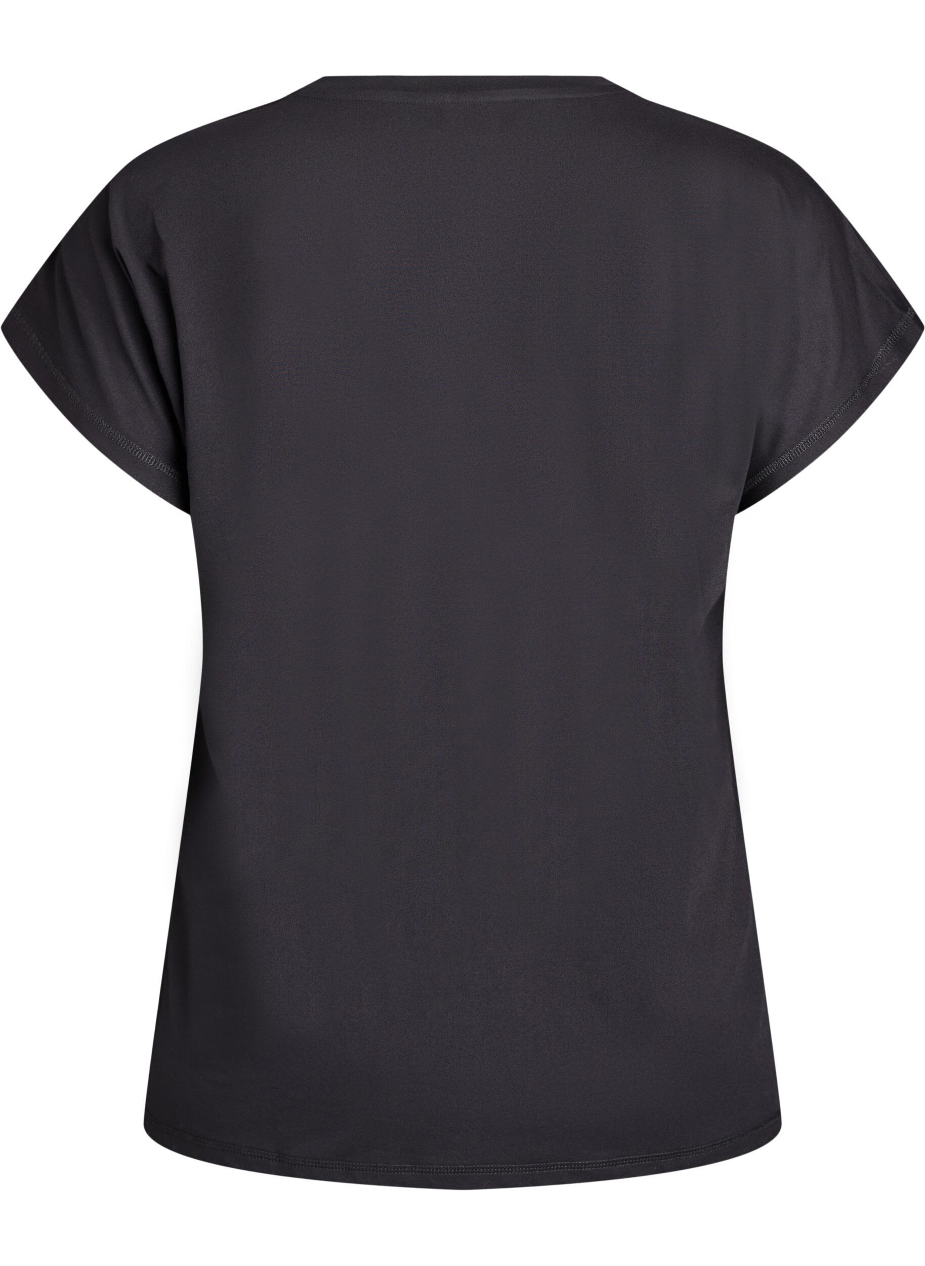 ZizziEffen gekleurd trainingsshirt, Zwart, Packshot image number 1