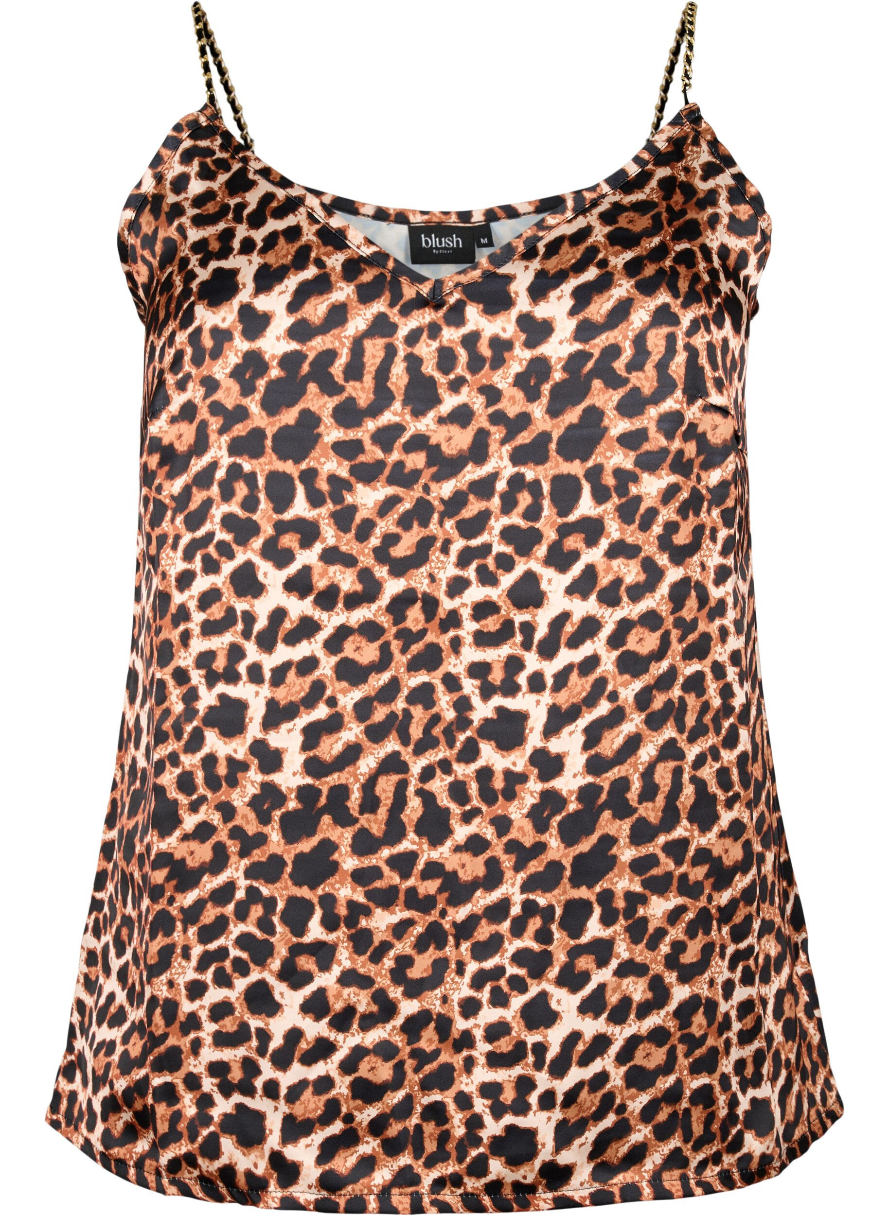 ZizziTop met luipaardprint en kettingbandje, Leopard AOP, Packshot image number 0