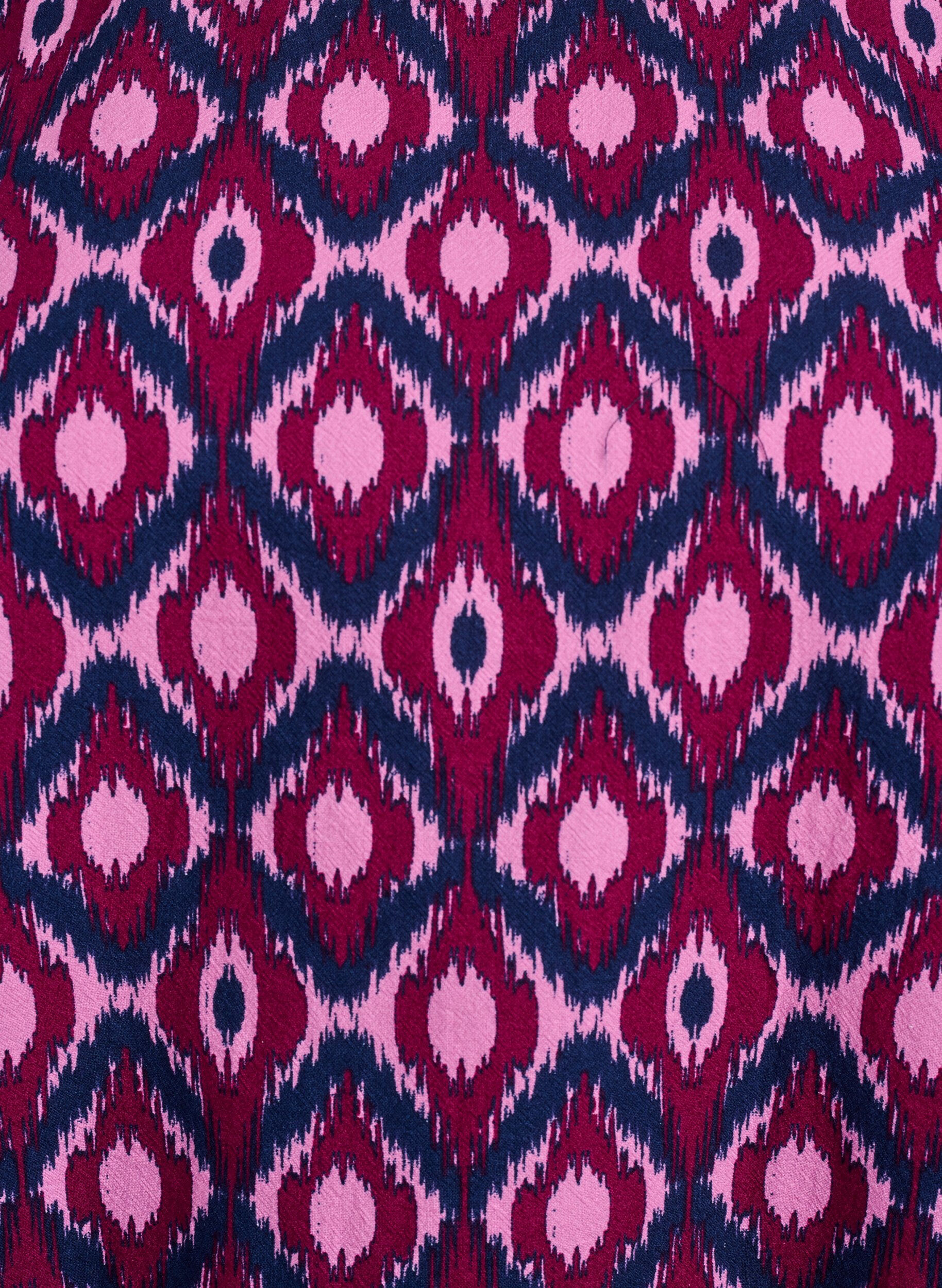 ZizziKatoenen blouse met print en korte mouwen, Roze, Packshot image number 2