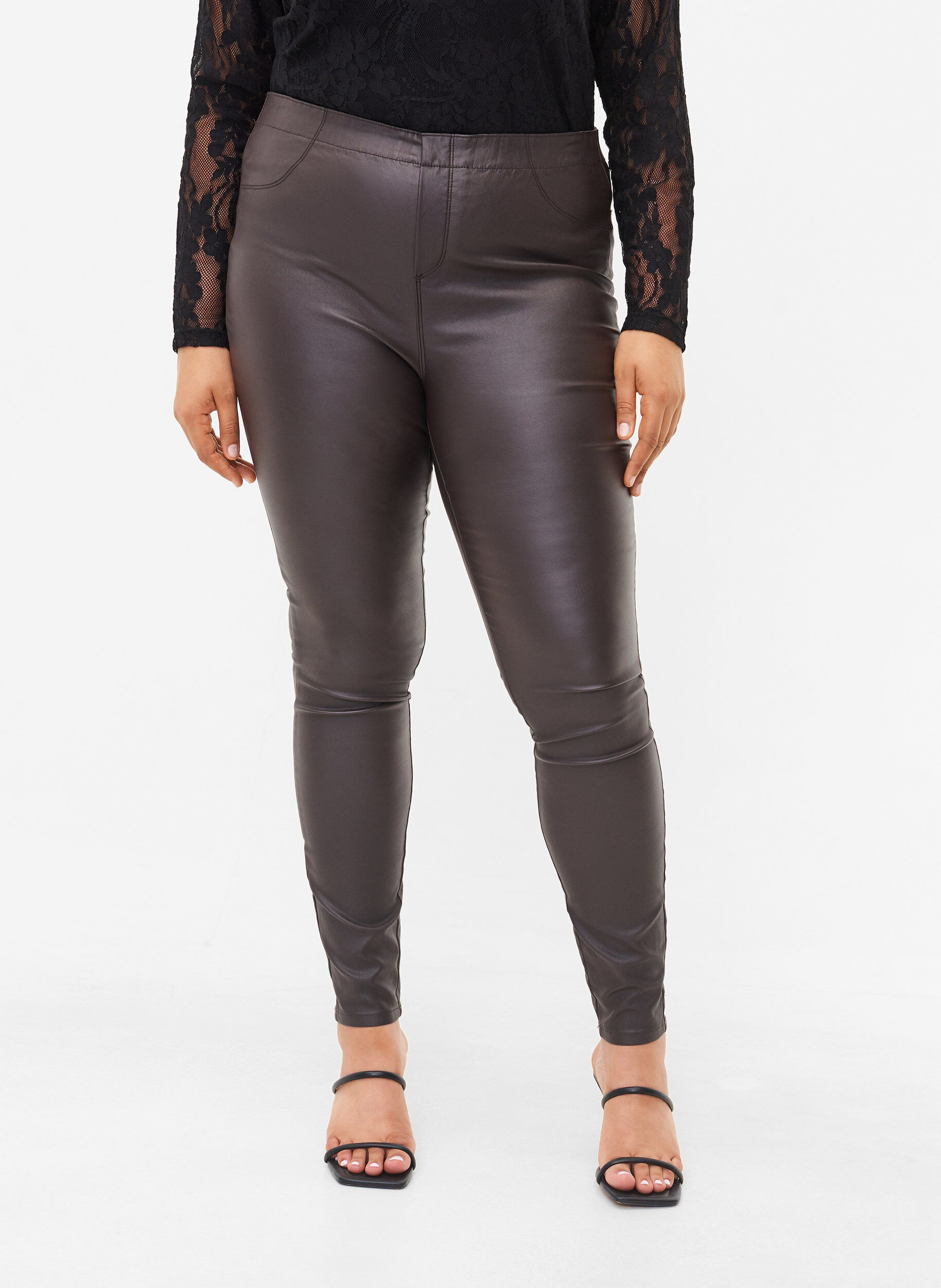 ZizziCoated legging, After Dark, Model image number 3
