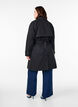 Halflange trenchcoat met ceintuur, Black, Model image number 1