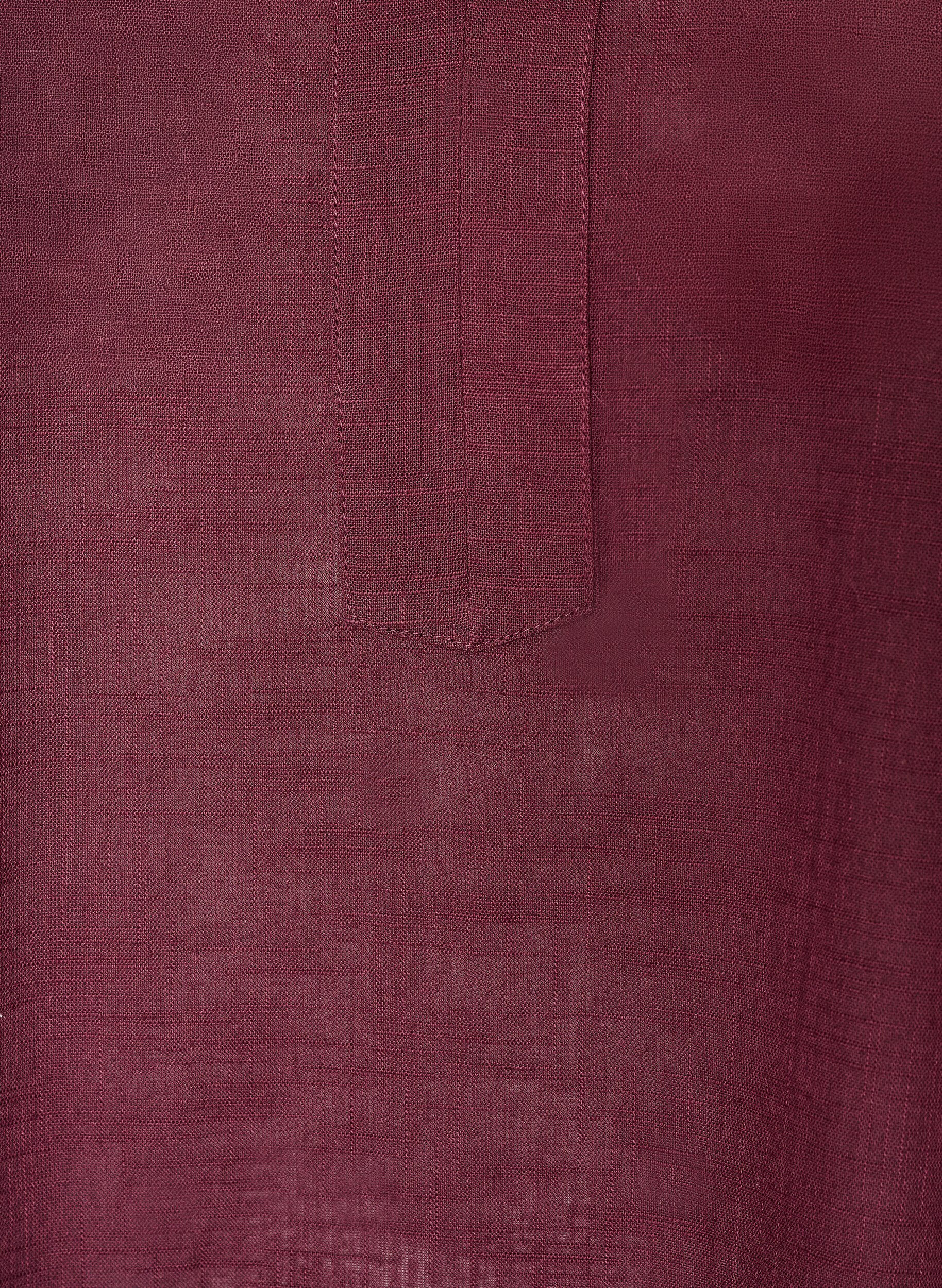 ZizziKatoenen tuniek met V-hals, Rood, Packshot image number 2