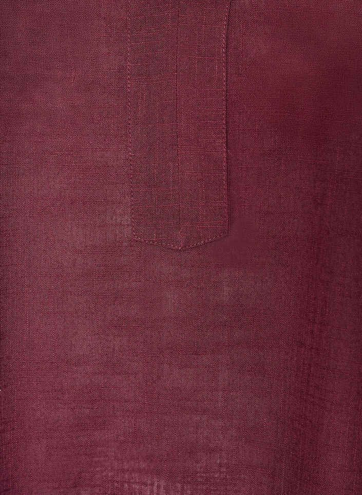 Katoenen tuniek met V-hals, Rood, Packshot image number 2